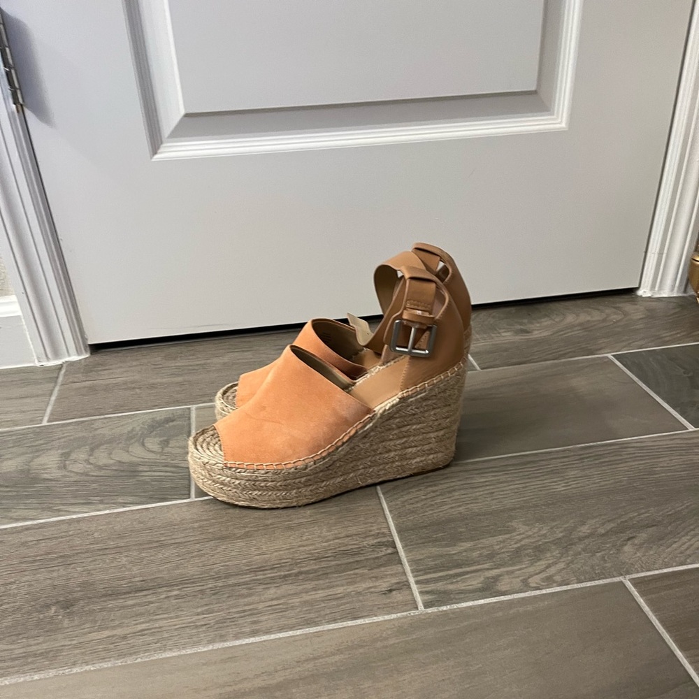 COPY - Mark Fisher Orange/Cognac Wedges-size 9.5